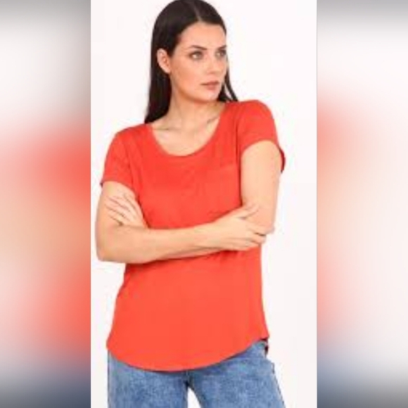 Style & Co. Tops - Style & Co. Orange Short Sleeve T-Shirt